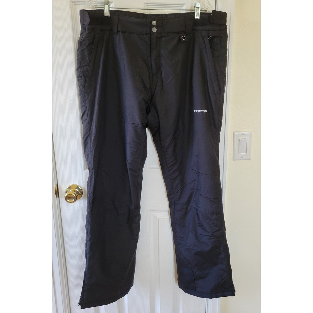 Arctix Womens Snow Pants Size XL Black Insulated Cargo Pants‎ READ
